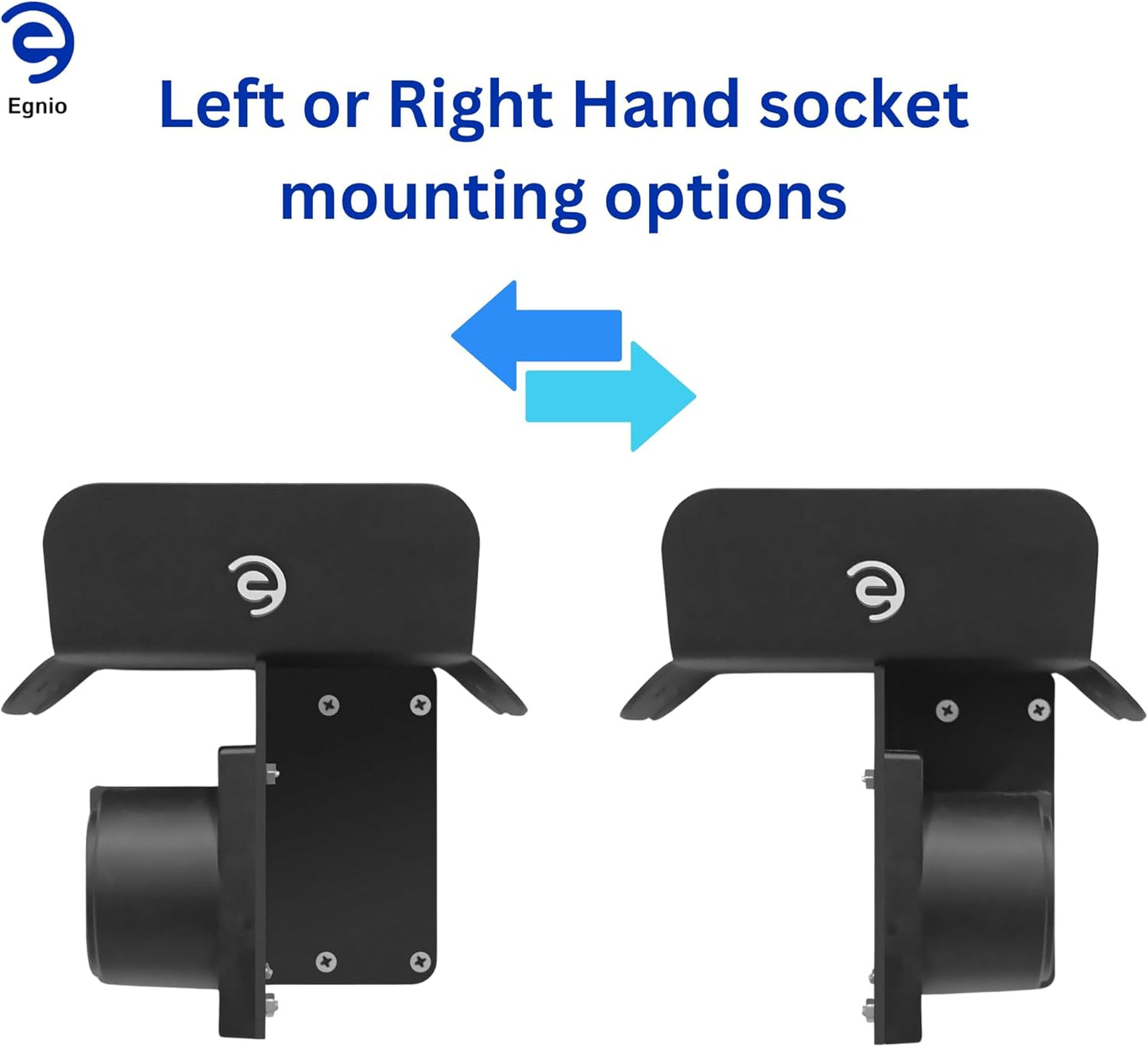 EGNIO Type 2 EV Charger Cable Holder, Padlock Lockable Wall Mount Holder for Electric Car with Type2 IEC 51296-2 Plugs Wall Box Charging Station Anti-theft Protection Design for Cable