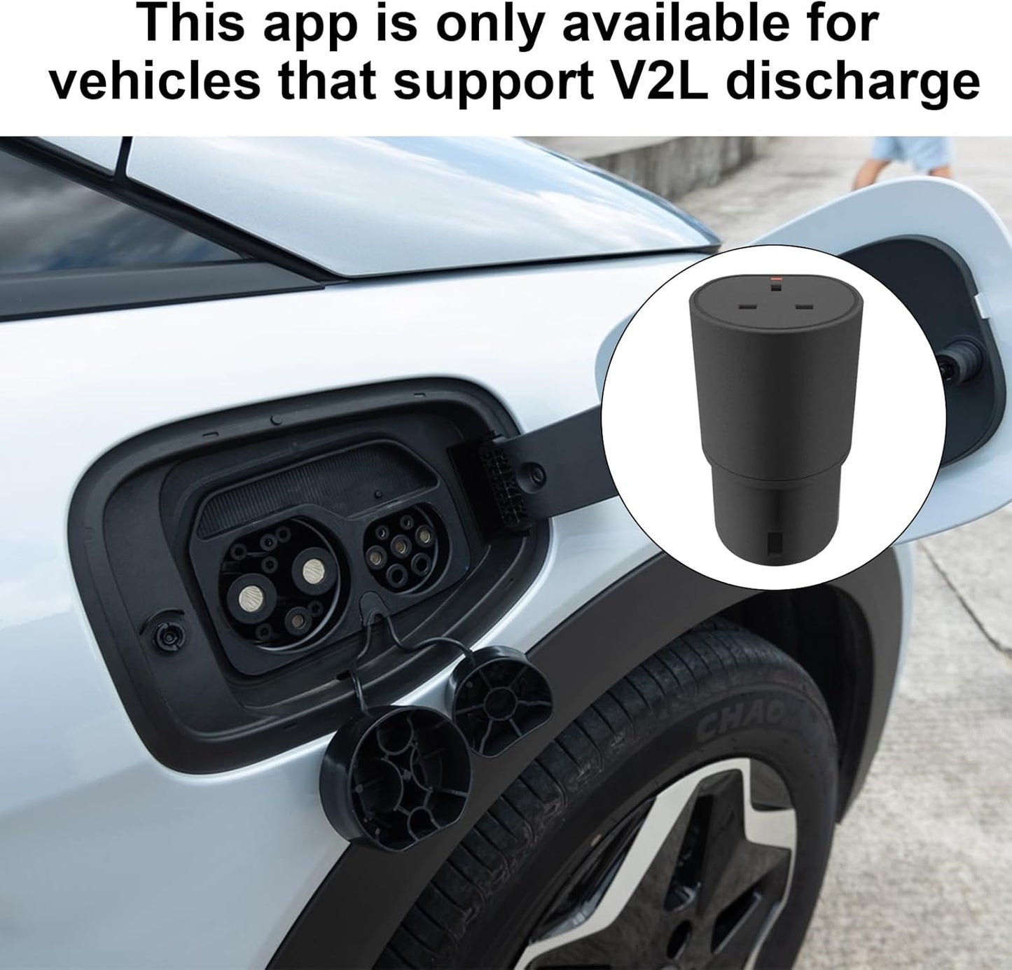 Charging cable adapter 10A 220V EV charging cable adapter power conversion plug 2.5 kW high power, electric vehicles with V2L discharge function for IEC 62196-2 type