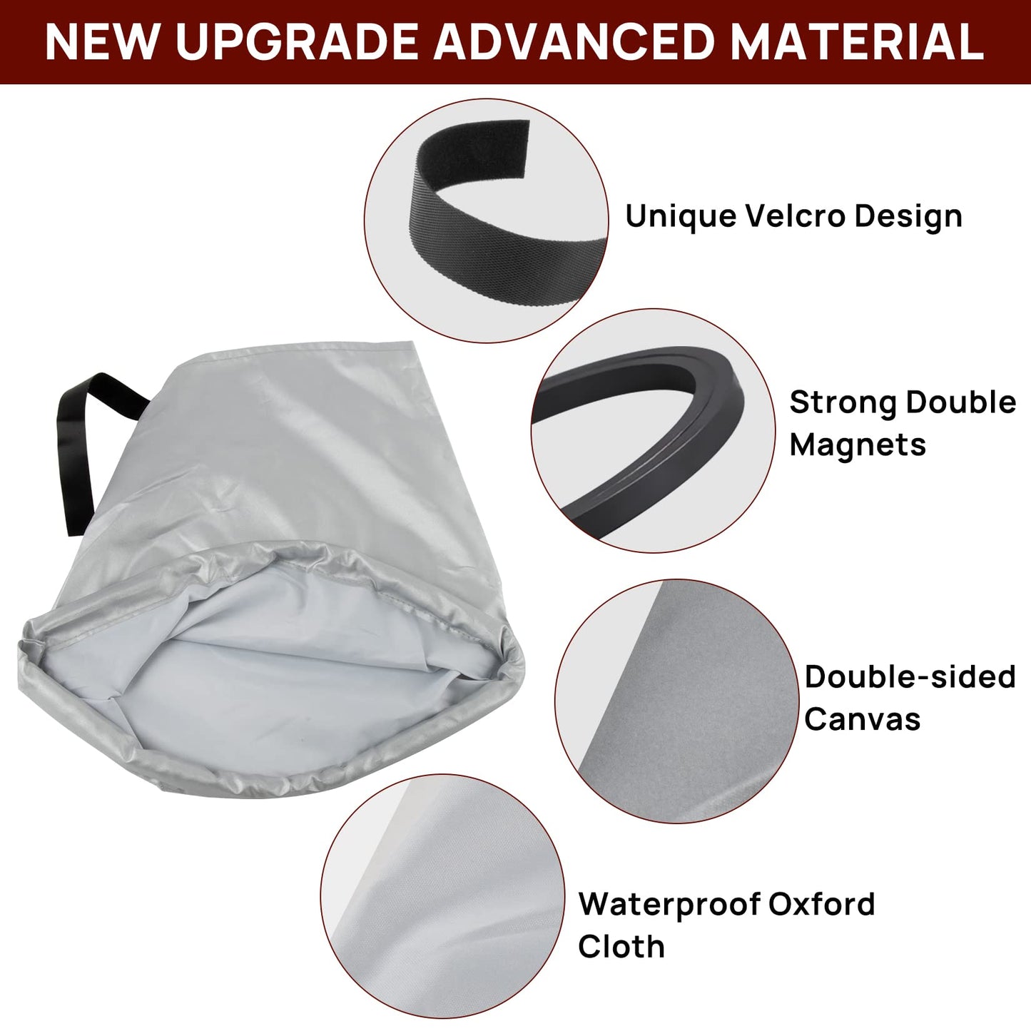 PSLER Electric Car Charger Cover, Magnetic Adhesion EV Charger Plug Cover for Most Electric Cars Outdoor Waterproof Sun UV Rain Snow All Weather Protection EV Car Charging Port Plug Cover(Black)