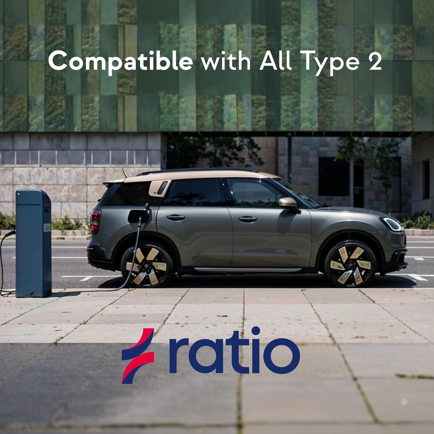 Ratio Type 2 EV Charging Cable, 32A | 7.4kW | 8 Metre | 1 Phase | Mode 3 | Type 2 to Type 2, Electric Vehicle Car Plug-in Fast Charging Cable for Model S/X/Y/3, 330e, i3, Kuga, Ionic, ZS, Kona & More