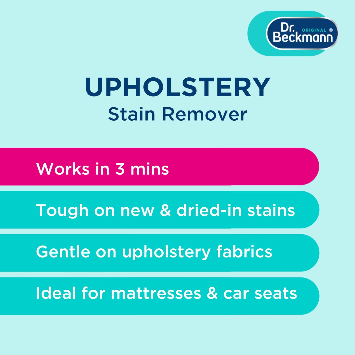 Dr. Beckmann Upholstery Stain Remover | Removes stubborn stains from sofas, car seats etc | 400ml