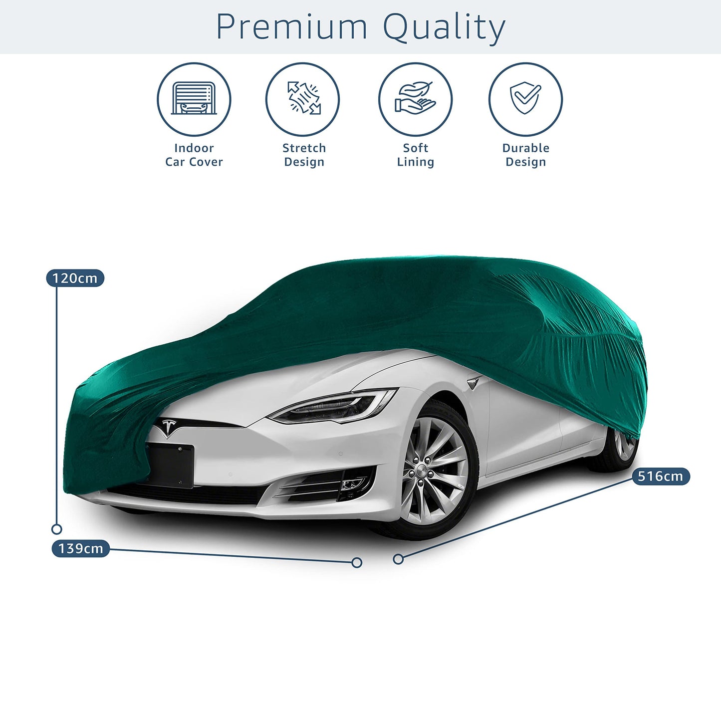 Cosmos - Indoor Car Cover compatible with main Coupé models, Elastic, Breathable and Dustproof Fabric, Soft Lining, Snug Fit, Blue