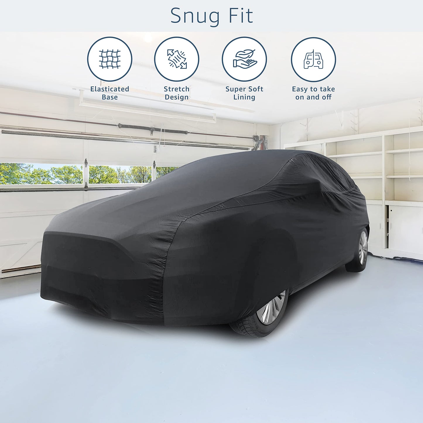 Cosmos - Indoor Car Cover compatible with main Coupé models, Elastic, Breathable and Dustproof Fabric, Soft Lining, Snug Fit, Blue