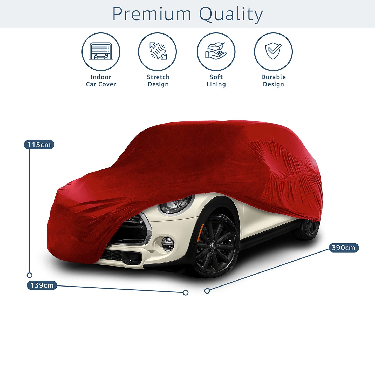 Cosmos - Indoor Car Cover compatible with main Coupé models, Elastic, Breathable and Dustproof Fabric, Soft Lining, Snug Fit, Blue