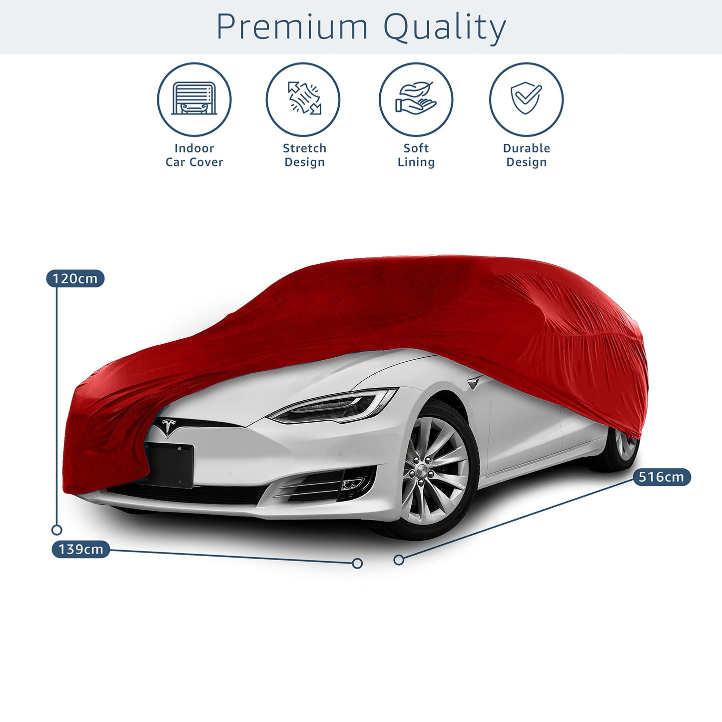 Cosmos - Indoor Car Cover compatible with main Coupé models, Elastic, Breathable and Dustproof Fabric, Soft Lining, Snug Fit, Blue