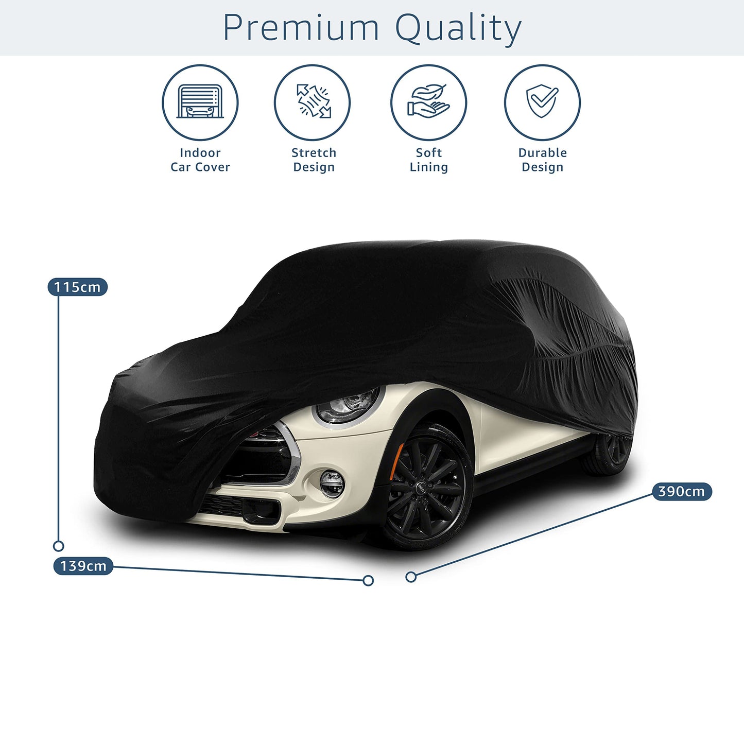 Cosmos - Indoor Car Cover compatible with main Coupé models, Elastic, Breathable and Dustproof Fabric, Soft Lining, Snug Fit, Blue