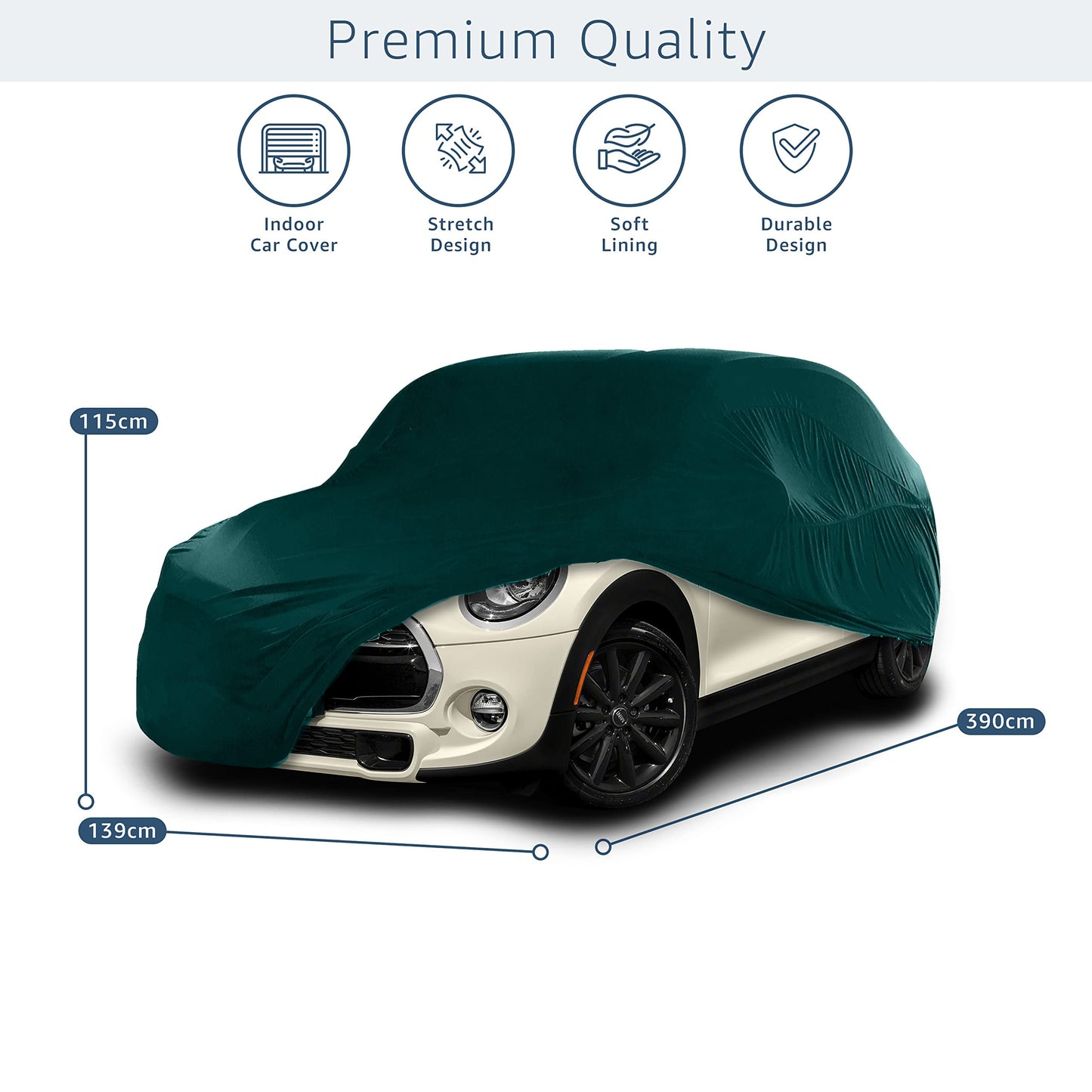 Cosmos - Indoor Car Cover compatible with main Coupé models, Elastic, Breathable and Dustproof Fabric, Soft Lining, Snug Fit, Blue