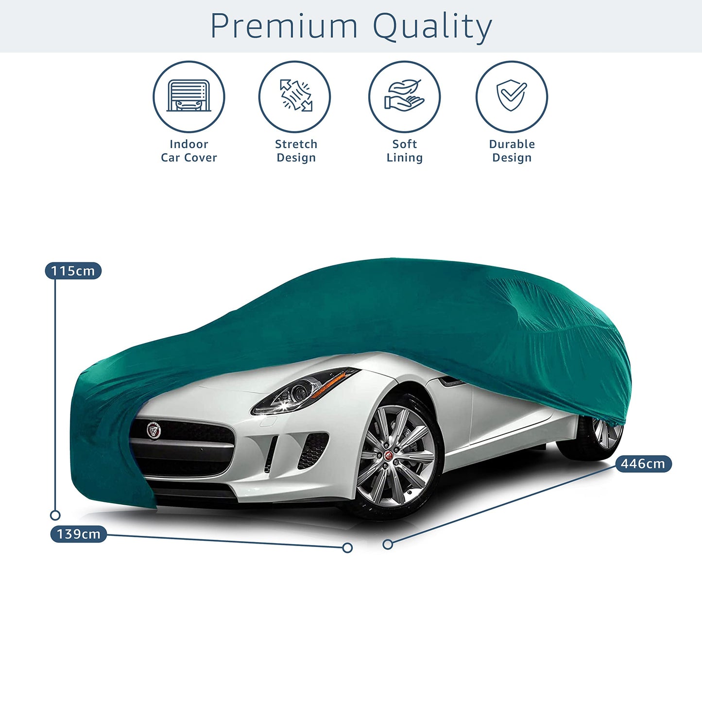 Cosmos - Indoor Car Cover compatible with main Coupé models, Elastic, Breathable and Dustproof Fabric, Soft Lining, Snug Fit, Blue