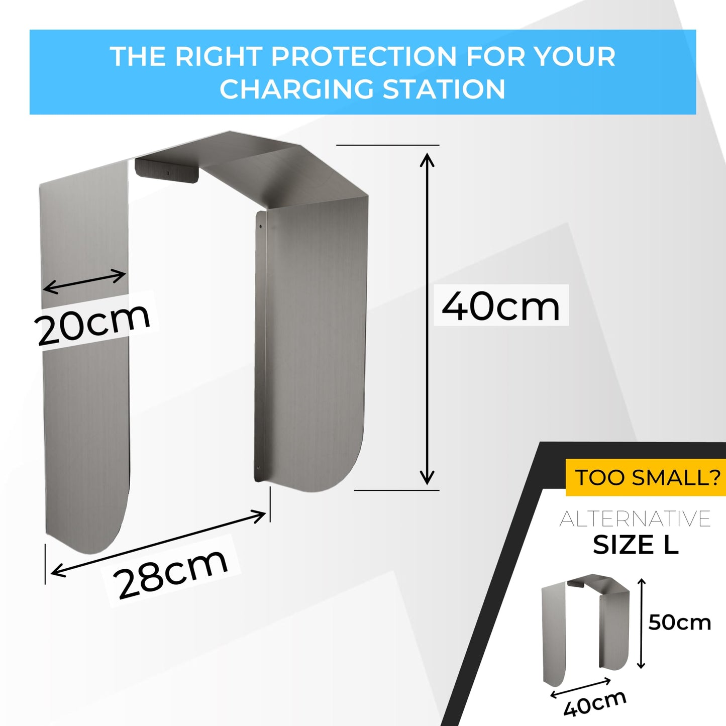 Graft Wallbox Weather Protection | Canopy for ev Charging Station | Accessories for Wallboxes | Rain and Snow Protection, UV Protection, Sun Protection | Weatherproof Cover for Charging Stations