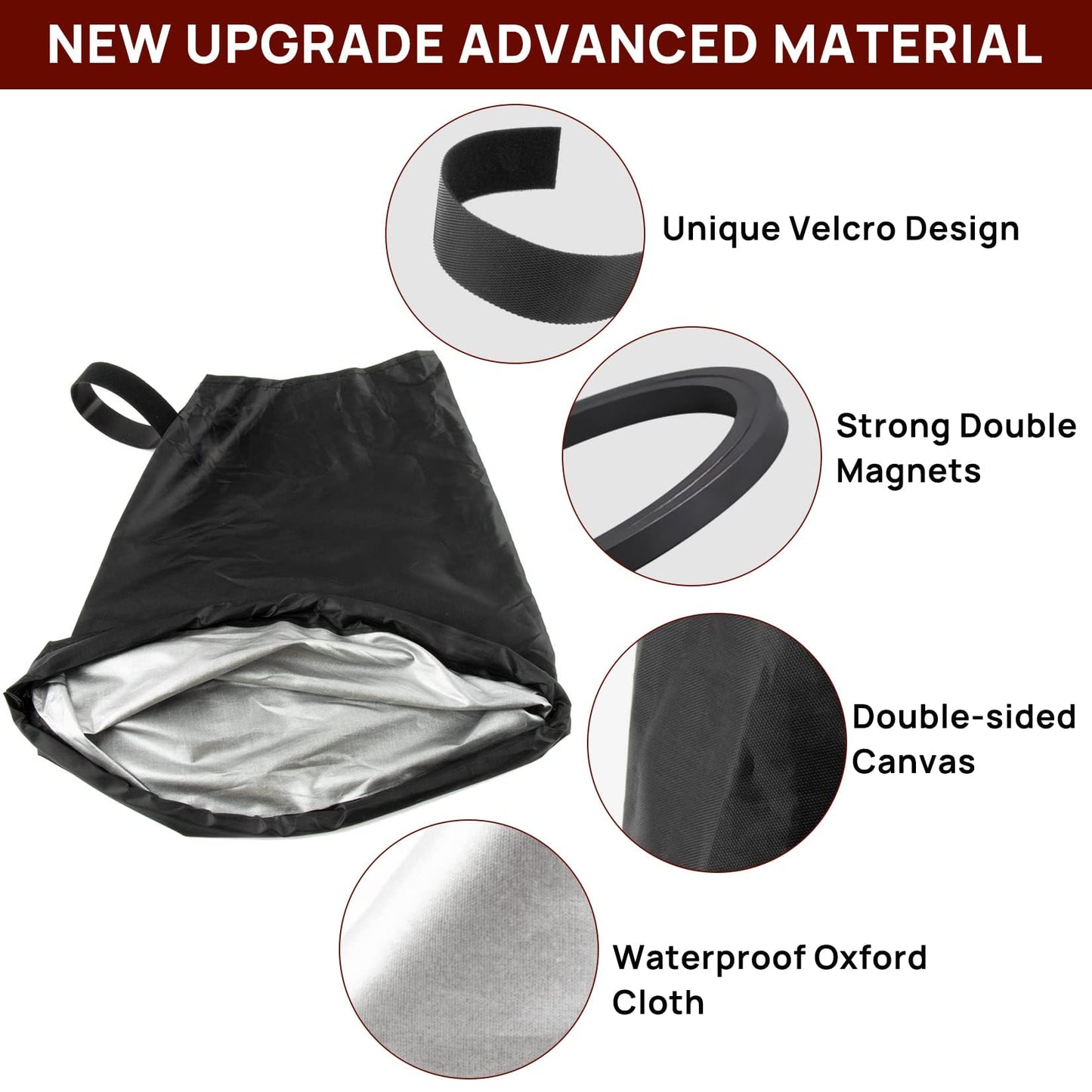 PSLER Electric Car Charger Cover, Magnetic Adhesion EV Charger Plug Cover for Most Electric Cars Outdoor Waterproof Sun UV Rain Snow All Weather Protection EV Car Charging Port Plug Cover(Black)