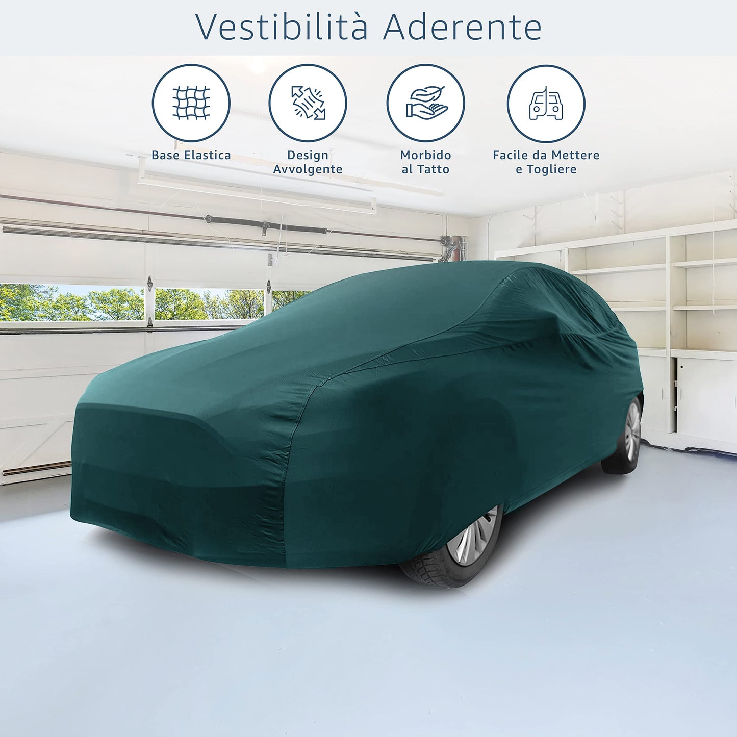 Cosmos - Indoor Car Cover compatible with main Coupé models, Elastic, Breathable and Dustproof Fabric, Soft Lining, Snug Fit, Blue