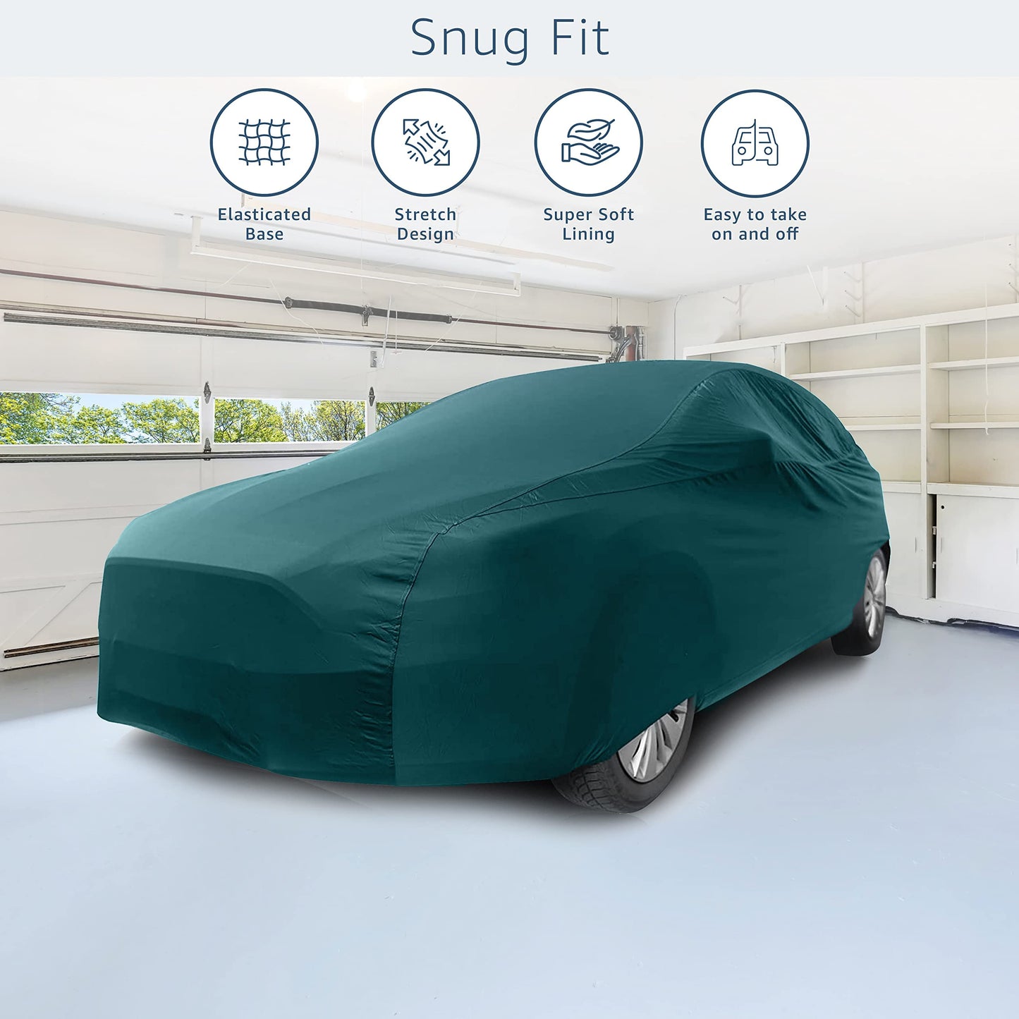 Cosmos - Indoor Car Cover compatible with main Coupé models, Elastic, Breathable and Dustproof Fabric, Soft Lining, Snug Fit, Blue