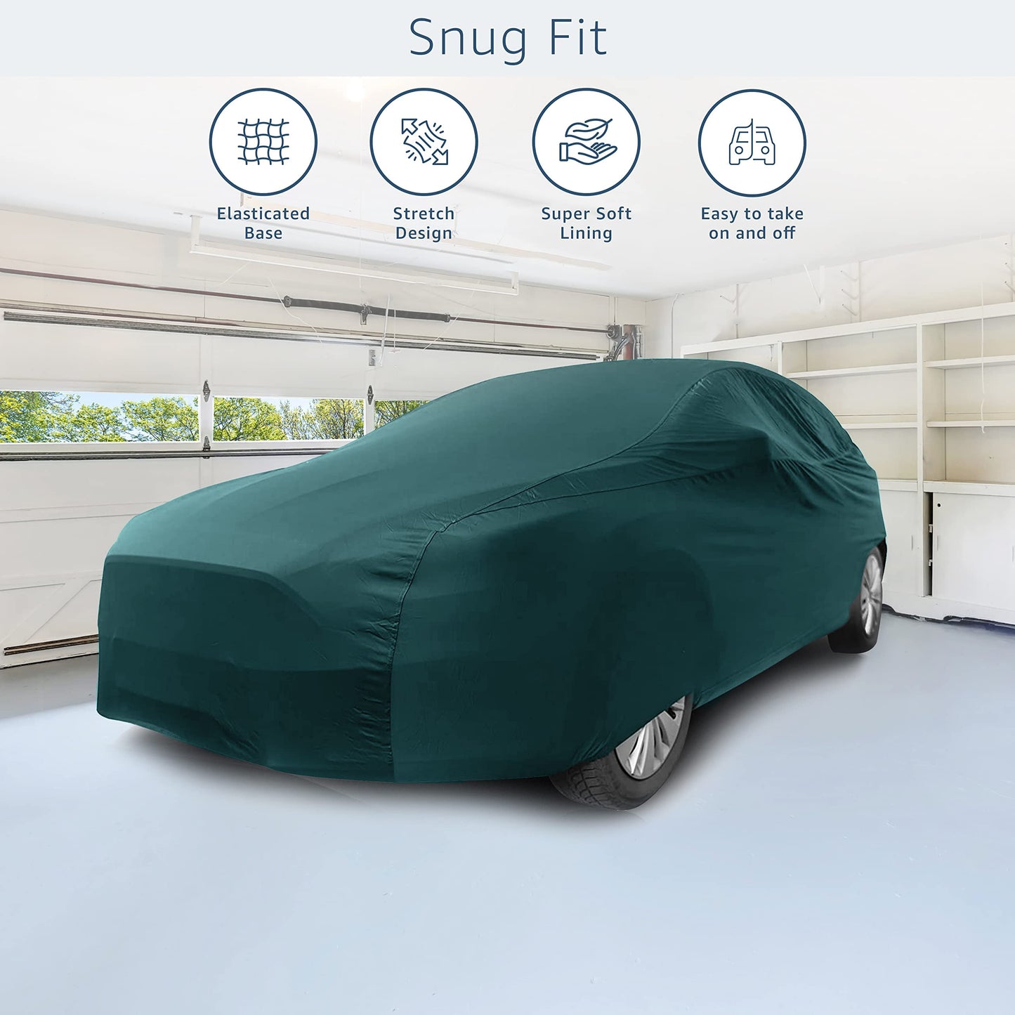 Cosmos - Indoor Car Cover compatible with main Coupé models, Elastic, Breathable and Dustproof Fabric, Soft Lining, Snug Fit, Blue