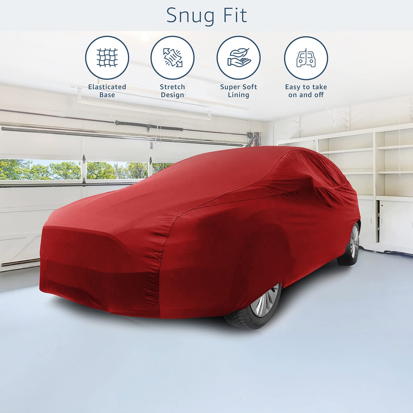 Cosmos - Indoor Car Cover compatible with main Coupé models, Elastic, Breathable and Dustproof Fabric, Soft Lining, Snug Fit, Blue