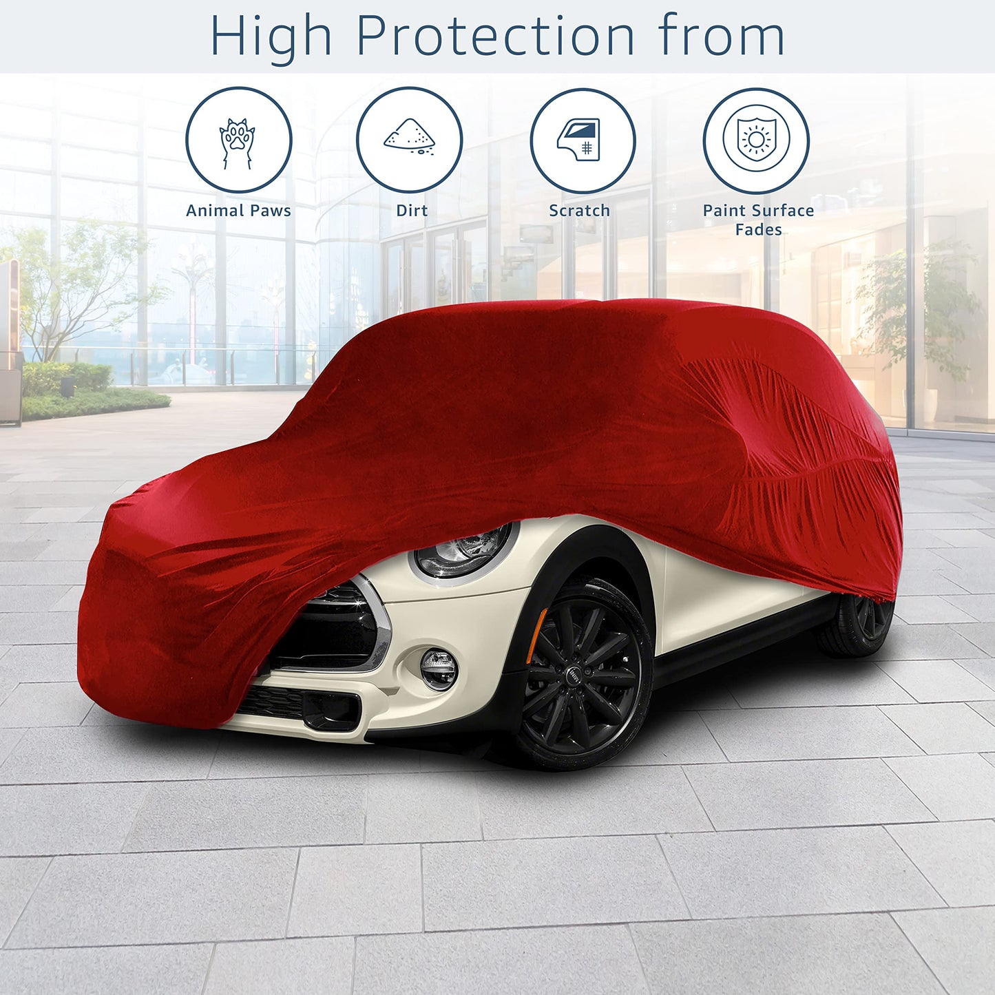 Cosmos - Indoor Car Cover compatible with main Coupé models, Elastic, Breathable and Dustproof Fabric, Soft Lining, Snug Fit, Blue