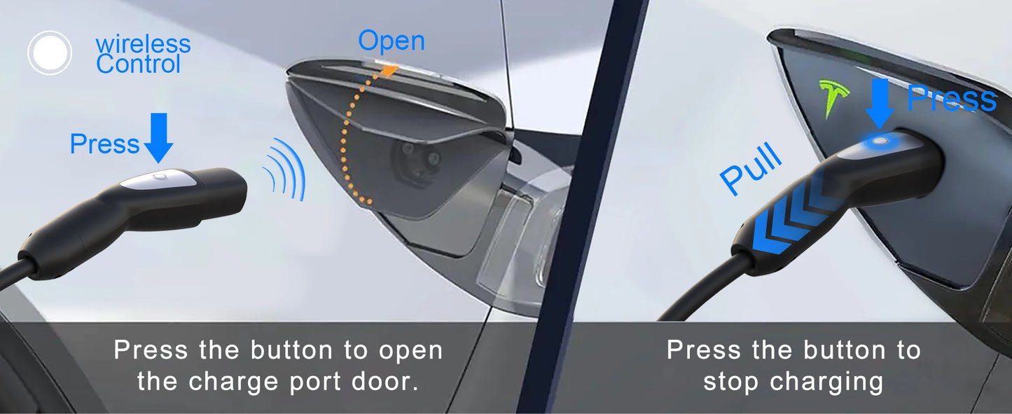 feyree Portable EV Charger 3.5KW 16A TS-NACS Charger Plug Charging Box Adjustable Current Fast Charging Compatible for Tesla Car