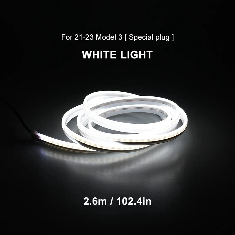 Upgrade 12V Front Trunk Brighten LED Strip Waterproof Flexible DIY Flexible Front Rear Trunk Silicone Light For Tesla Model 3 Y