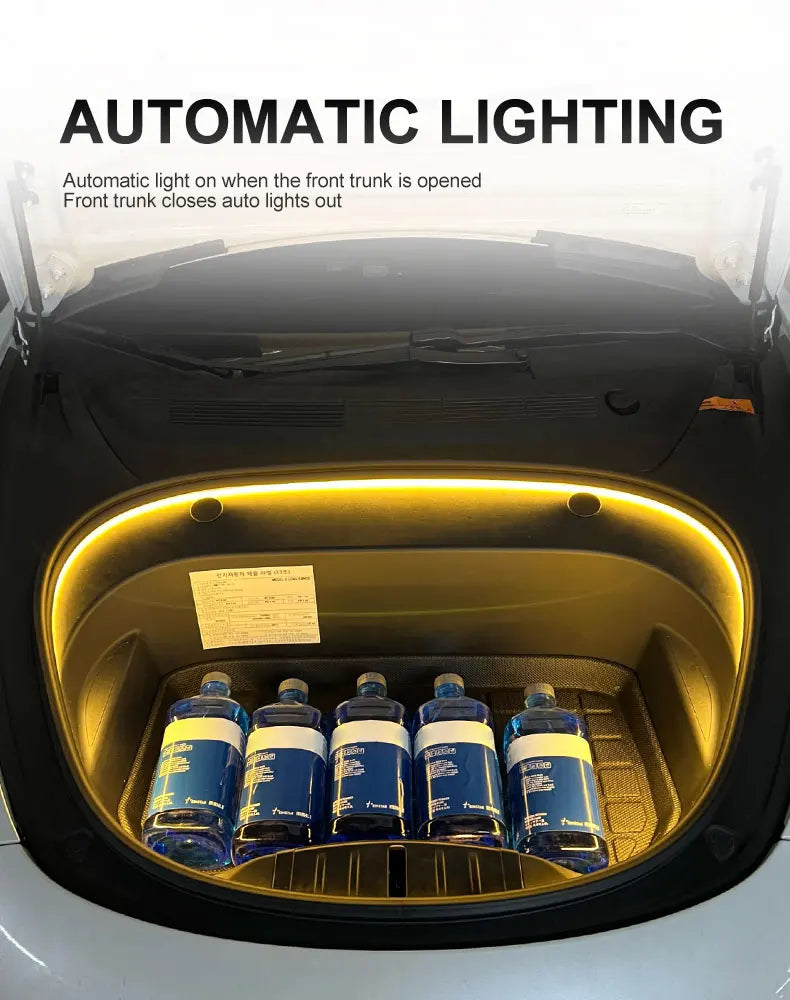 Upgrade 12V Front Trunk Brighten LED Strip Waterproof Flexible DIY Flexible Front Rear Trunk Silicone Light For Tesla Model 3 Y