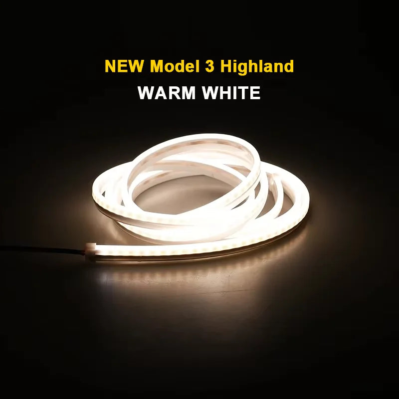 Upgrade 12V Front Trunk Brighten LED Strip Waterproof Flexible DIY Flexible Front Rear Trunk Silicone Light For Tesla Model 3 Y