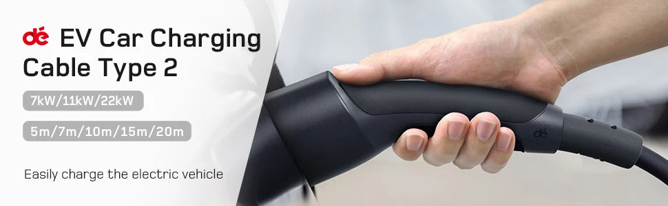 dé Wallbox with App 11kW 22kW CEE to Type 2 Socket EV Charger 16A 32A 3Phase RFID Control Electric Vehicle Charger