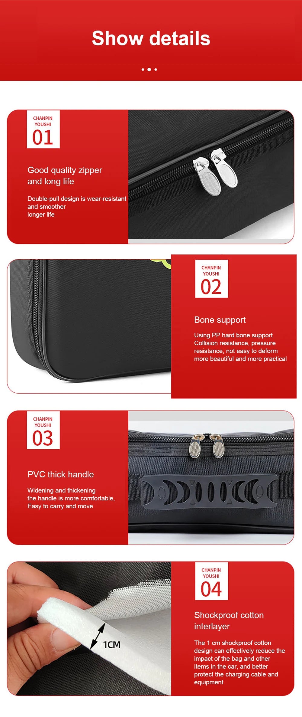 EV Car Charging Cable Storage Carry Bag For Electric Vehicle Charger Plugs Sockets Waterproof Fire Retardant Equipment Container