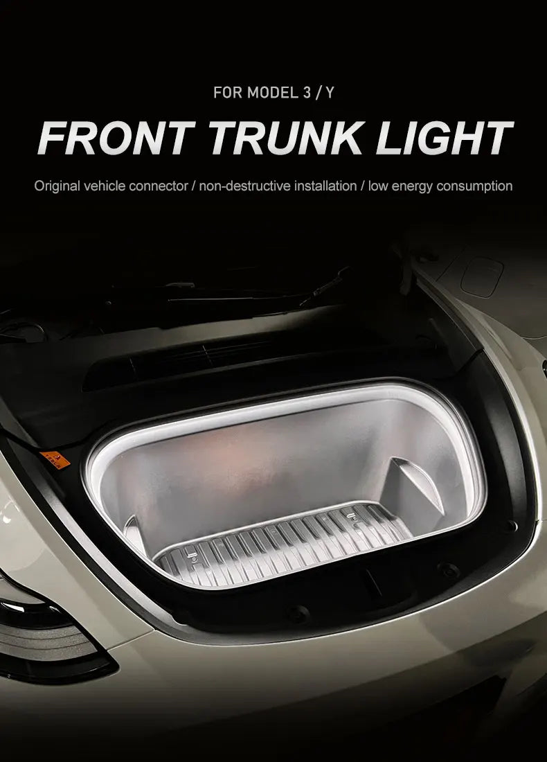 Upgrade 12V Front Trunk Brighten LED Strip Waterproof Flexible DIY Flexible Front Rear Trunk Silicone Light For Tesla Model 3 Y