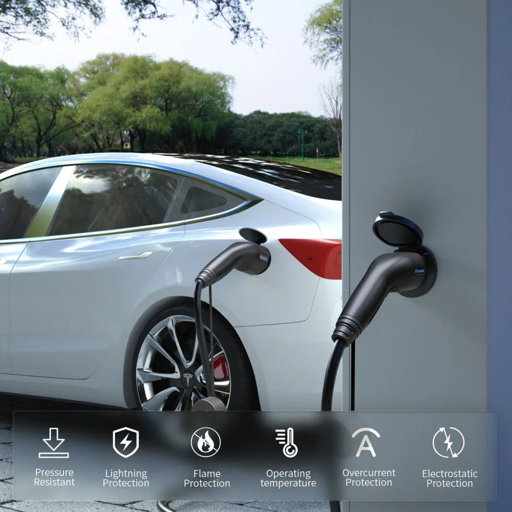 Khons Type2 To Type2 Ev Charging Cable 3Phase 32A Female To Male Plug 5M Cable 22kw IEC62196-2  EVES Charging Stations