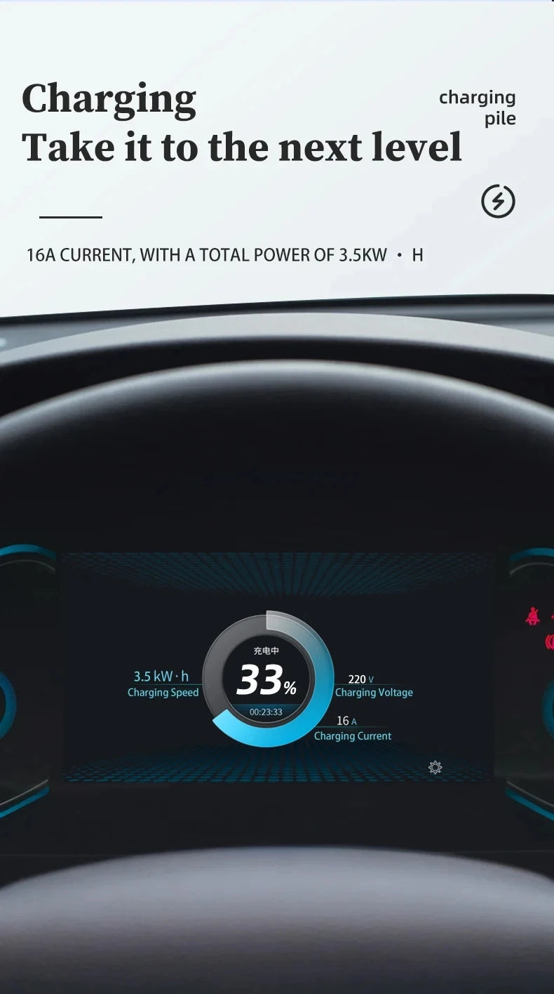 Teschev 110V 230V GBT EV Charger Electric Vehicle Charger Level 2 EVSE Charging Cable Wallbox Type 2 16A Car Charger