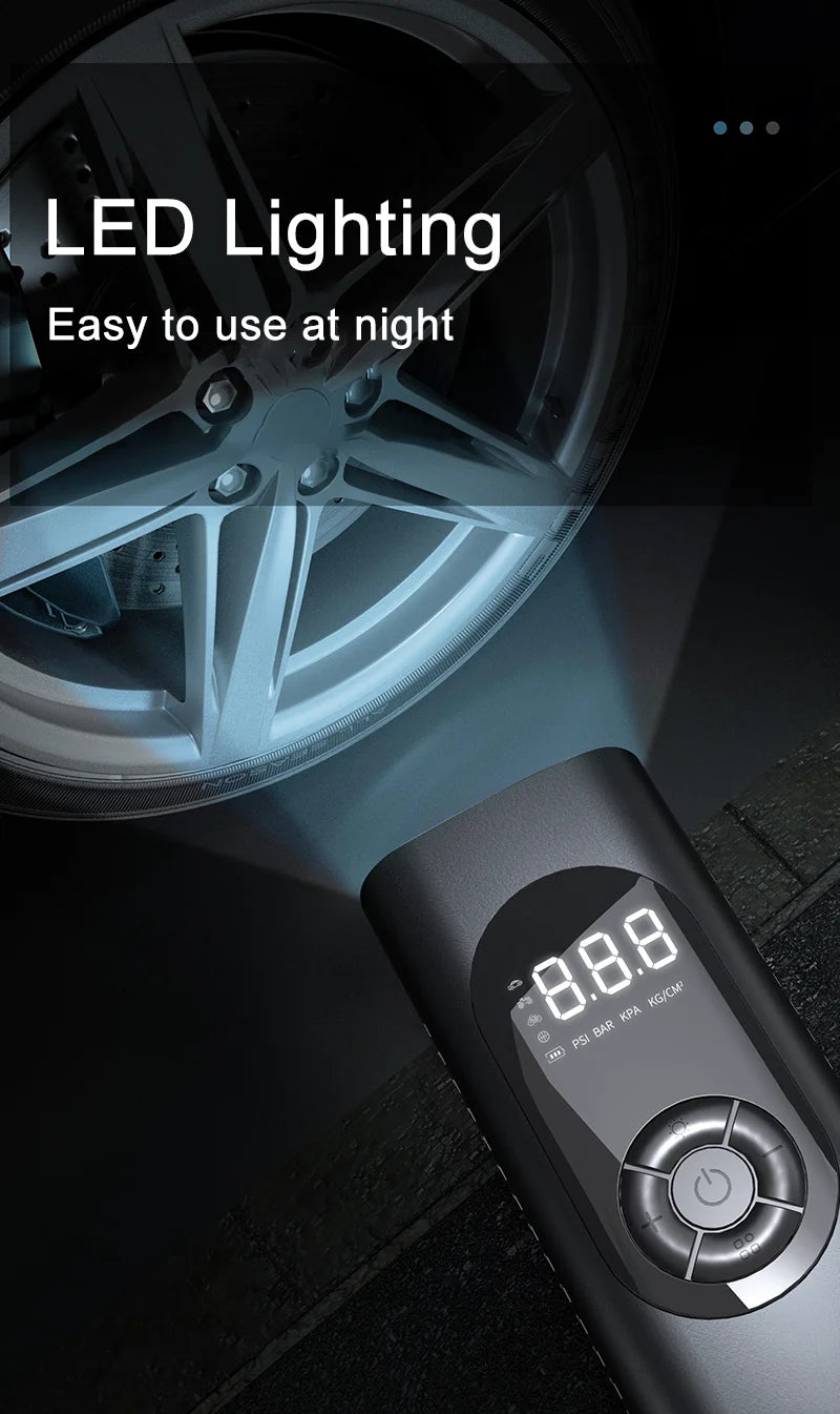 GUWIEYG rechargeable inflatable pump portable air compressor steam digital display can be filled with car tires bicycle ball