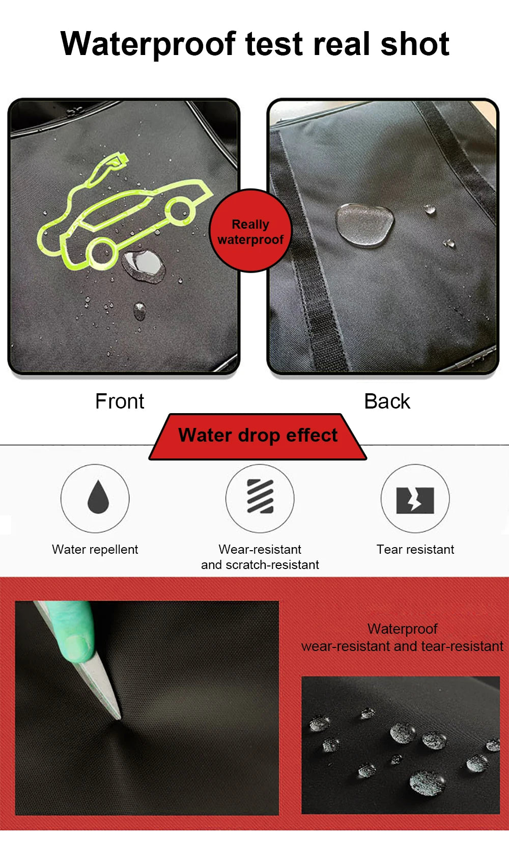 EV Car Charging Cable Storage Carry Bag For Electric Vehicle Charger Plugs Sockets Waterproof Fire Retardant Equipment Container