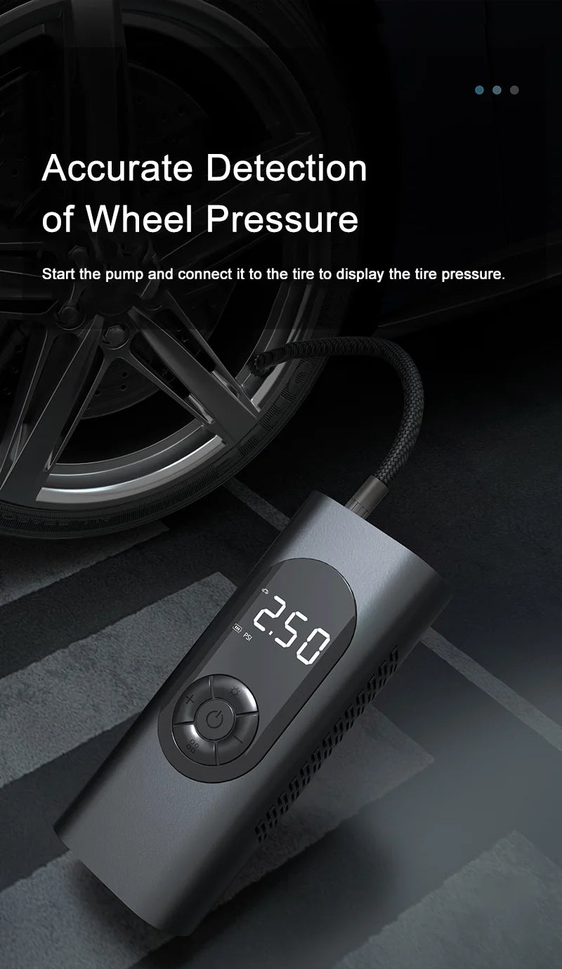 GUWIEYG rechargeable inflatable pump portable air compressor steam digital display can be filled with car tires bicycle ball
