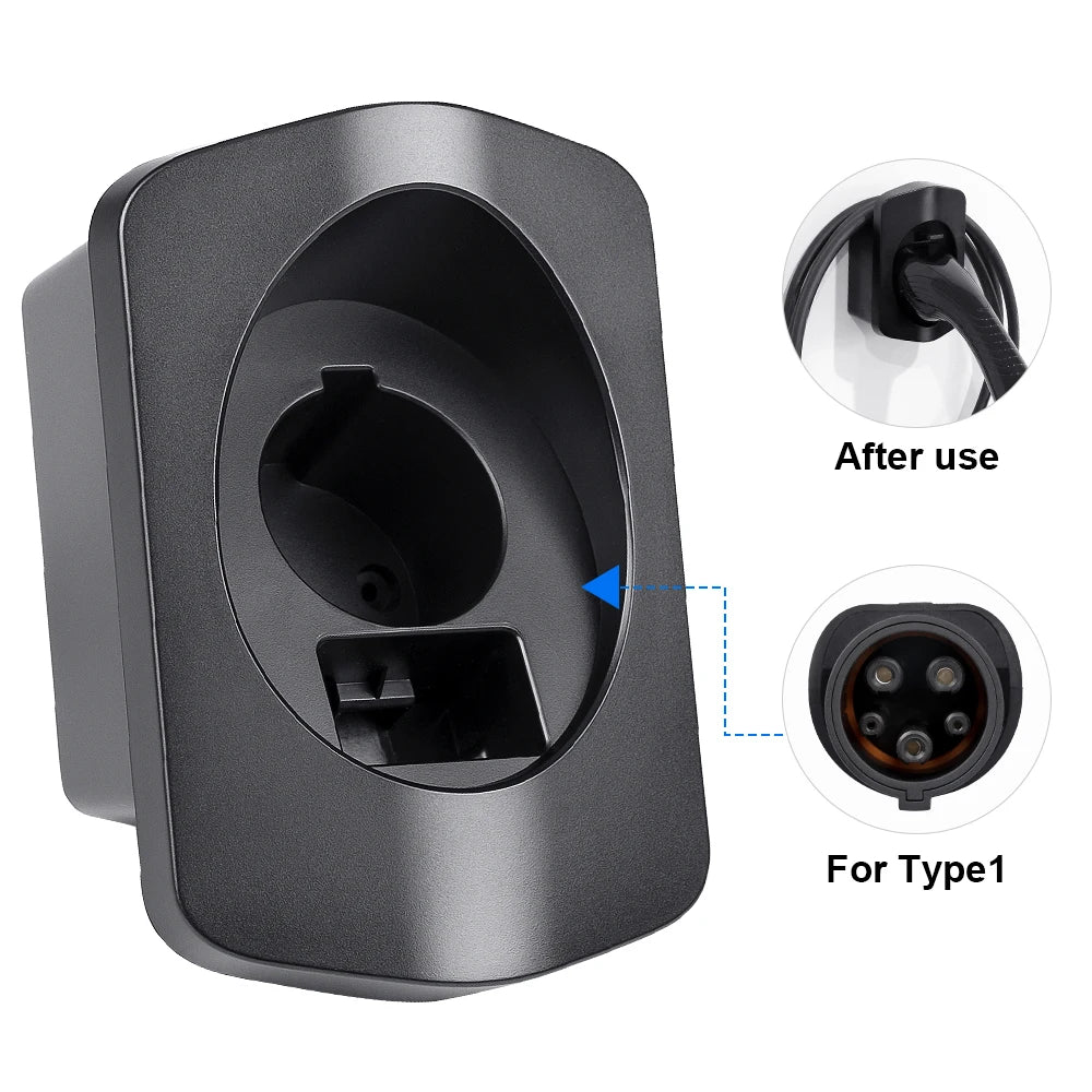 EV Charger Holder Wall Mount Type1 Type2 For Tesla Electric Vehicle Charging Adapter Protection Charger Lead Car Accessories
