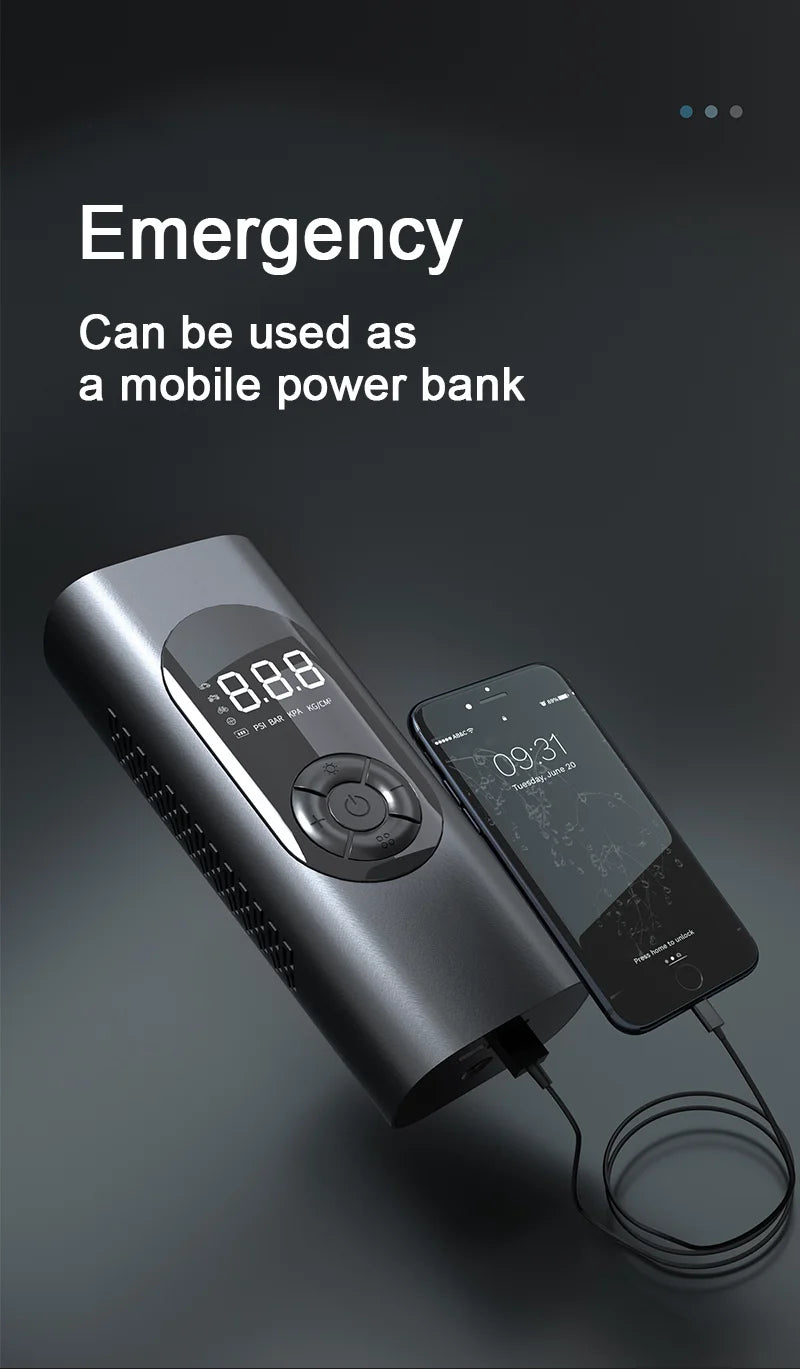 GUWIEYG rechargeable inflatable pump portable air compressor steam digital display can be filled with car tires bicycle ball