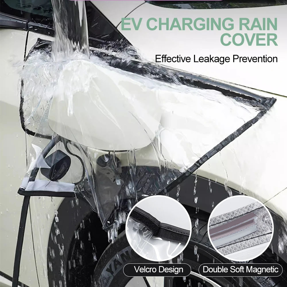 Universal Car Charging Rain Cover Outdoor Electric Car Accessories Charging Gun Waterproof Auto Cover Snow and Rain Protection