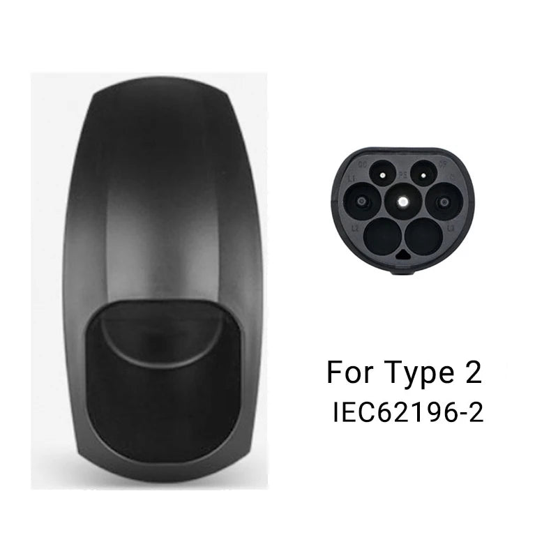PUGTOP EV Charger Holder Wall Mount for Tesla Model 3/Y/S/X Type2 IEC62196-2 tesla charger cable holder Connector Socket